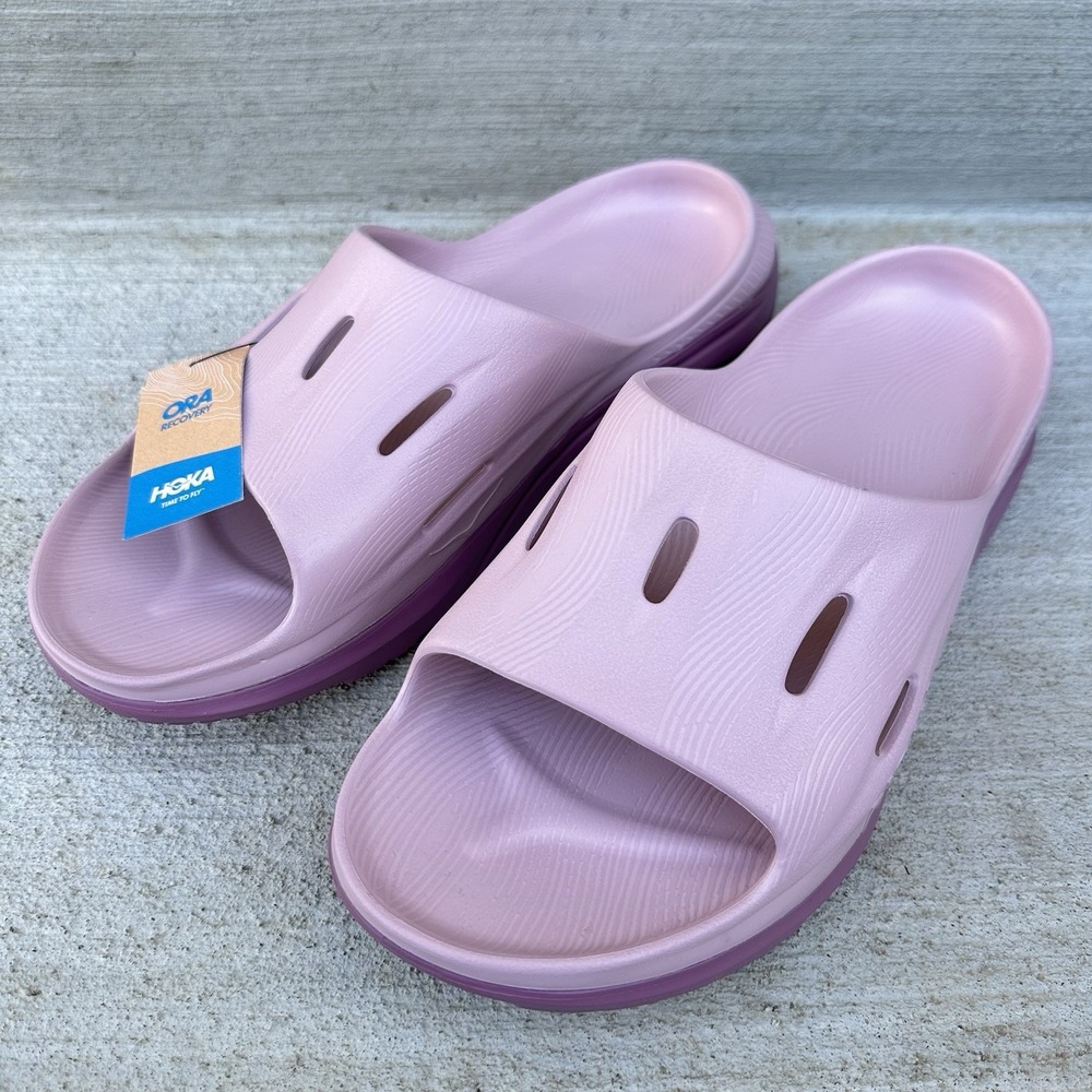 NEW HOKA Ora‎ Recovery Slide 3 Mens Size 13 Pink Mauve Slides Sandals 1135061 - Picture 2 of 5